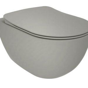 Creavit FE322 Hangtoilet Randloos Koel Grijs Incl. Zitting