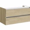 Saniluxe Trendline Onderkast 100 cm Aluminium Greeplijst 5 Kleuren