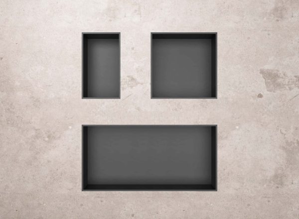 Aloni Wandnis Badkamer Gun Metal 30x30x10 - Afbeelding 3