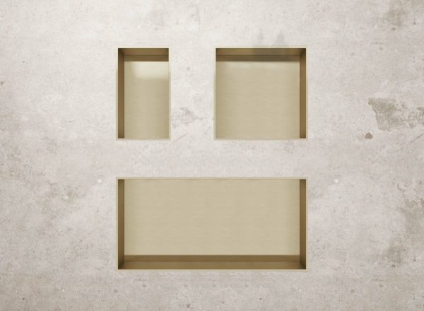 Aloni Wandnis Badkamer Geborsteld Goud 60x30x10 - Afbeelding 3