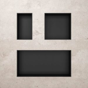 Aloni Wandnis Badkamer Mat Zwart 60x30x10