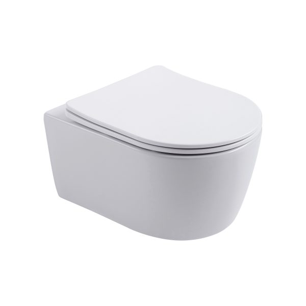 Aloni Pro-Pack Randloos Hangtoilet Mat Wit Incl. Zitting - Afbeelding 2