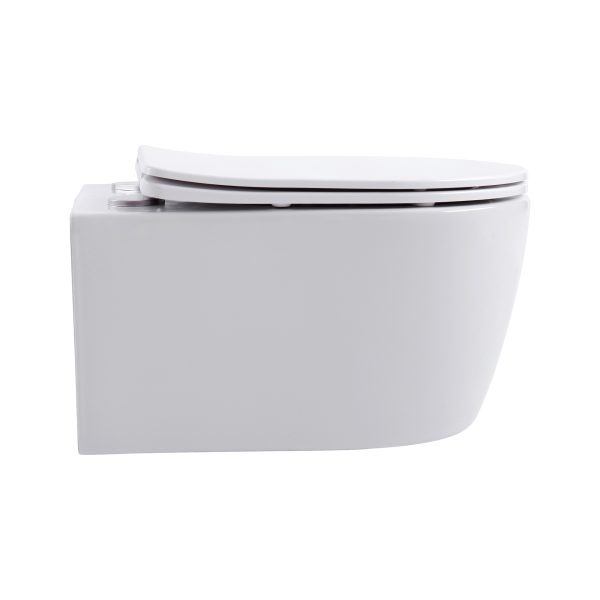 Aloni Pro-Pack Randloos Hangtoilet Mat Wit Incl. Zitting - Afbeelding 4