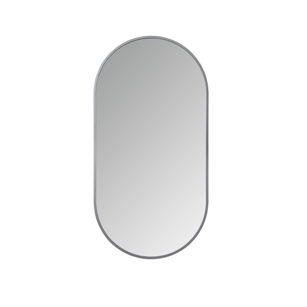 Aloni Ovale LED-Spiegel Met Verwarming (100X50CM) Gunmetal Grijs