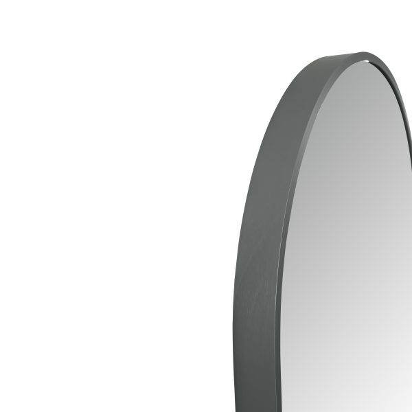 Aloni Ovale LED-Spiegel Met Verwarming (100X50CM) Gunmetal Grijs