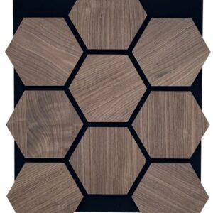 Your Walls Akoestisch Hexagon Walnut