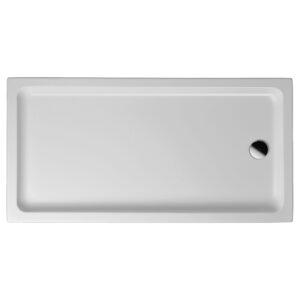 Aloni rechthoekige douchebak acryl 120x80x4 glanzend wit